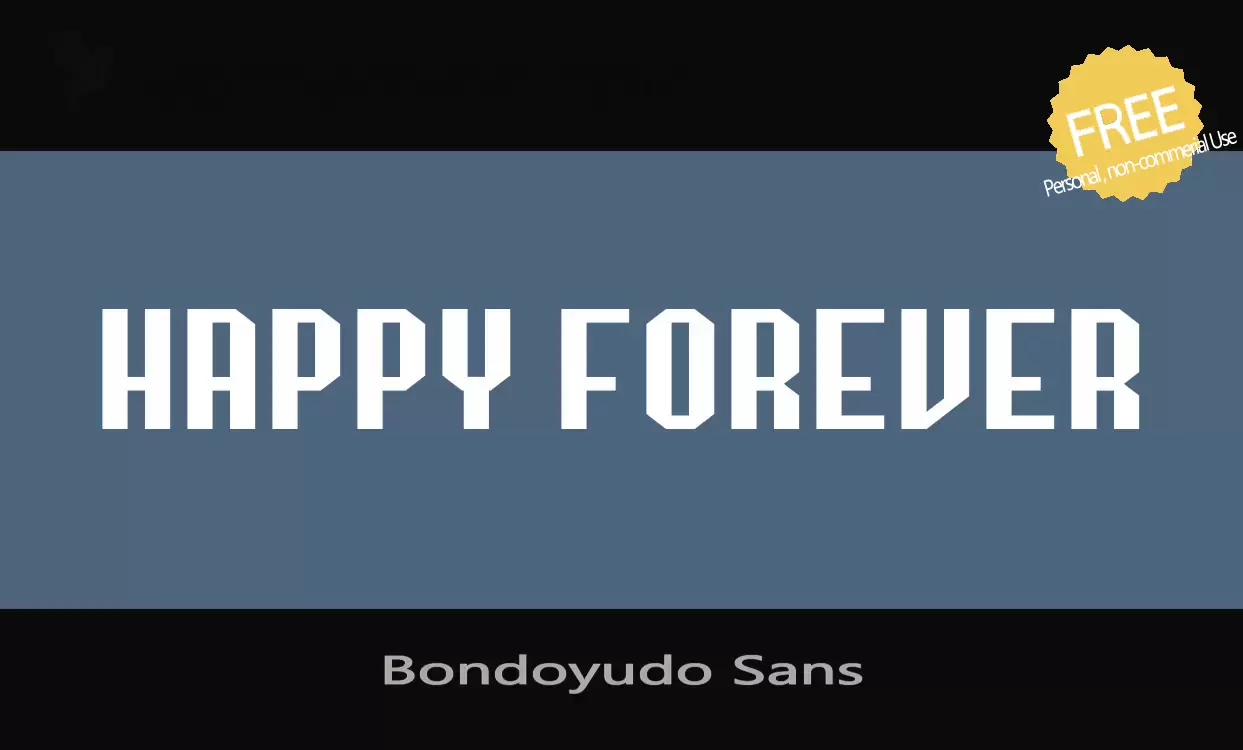 「Bondoyudo-Sans」字体效果图