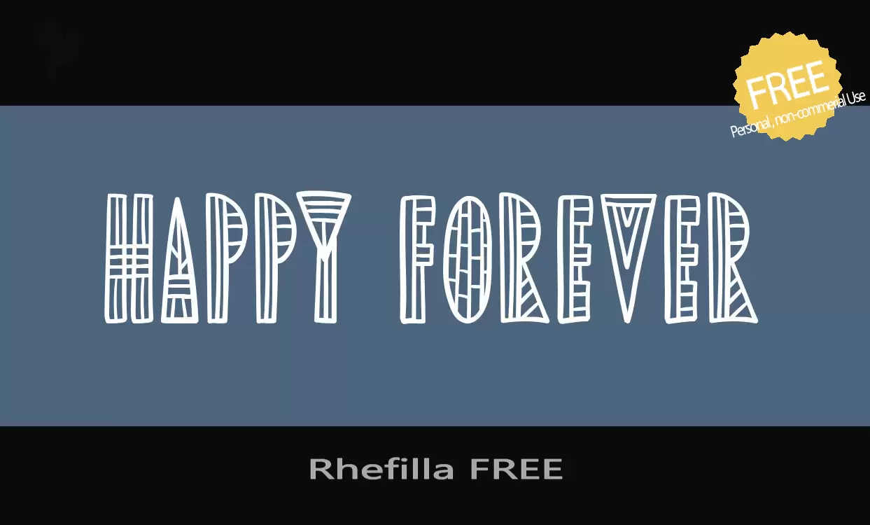 Font Sample of Rhefilla-FREE