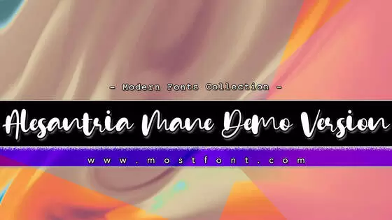 Typographic Design of Alesantria-Mane-Demo-Version