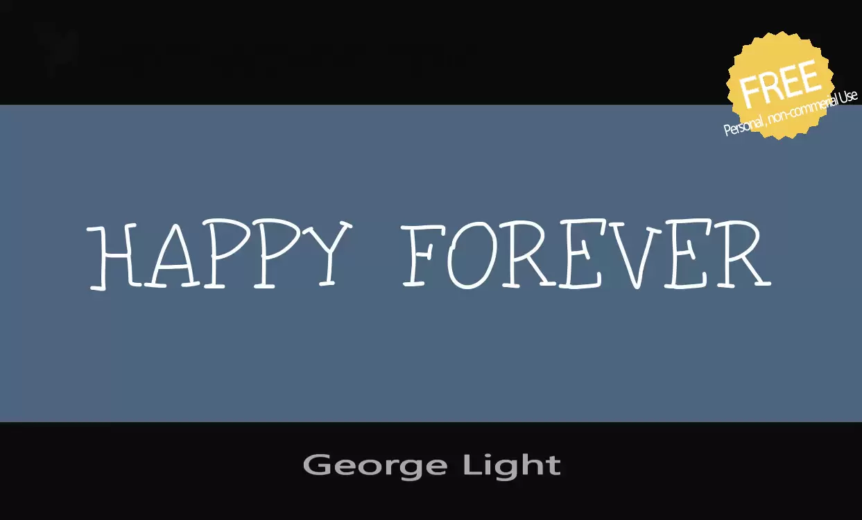 Font Sample of George-Light