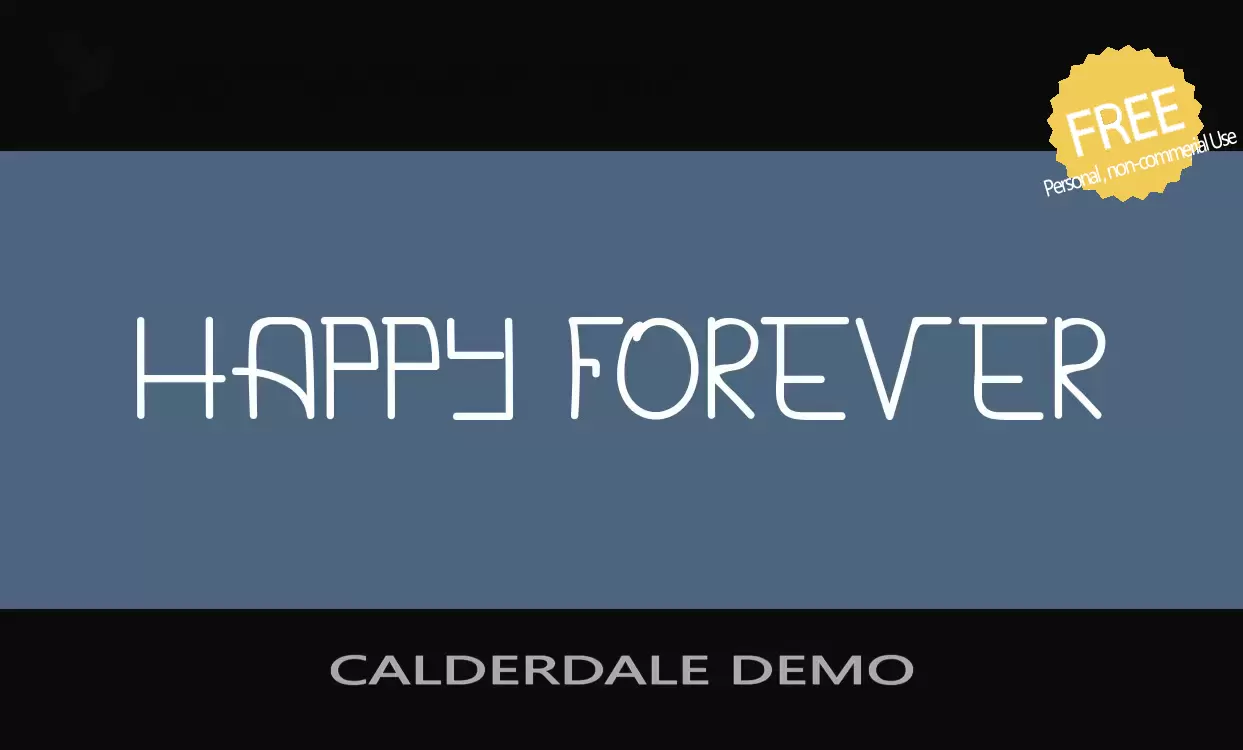 「CALDERDALE-DEMO」字体效果图