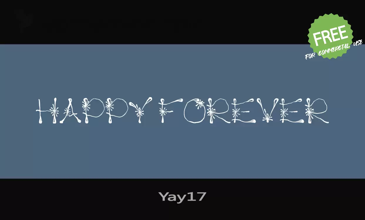 「Yay17」字体效果图