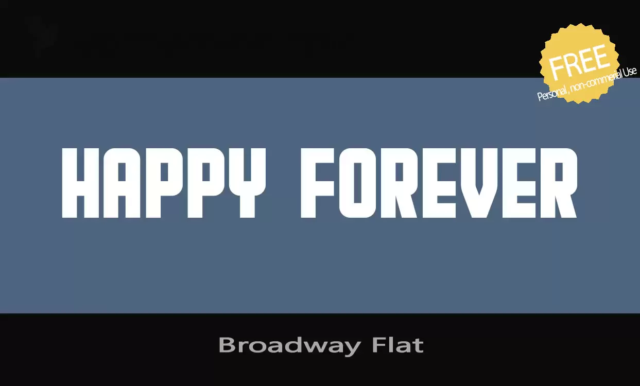 Font Sample of Broadway-Flat