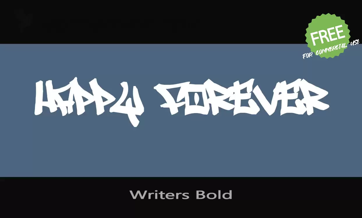 「Writers Bold」字体效果图