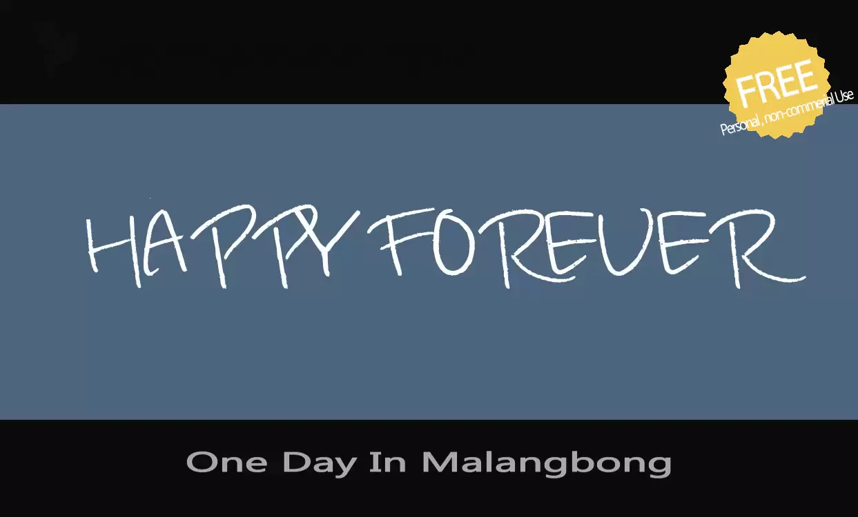 Font Sample of One-Day-In-Malangbong