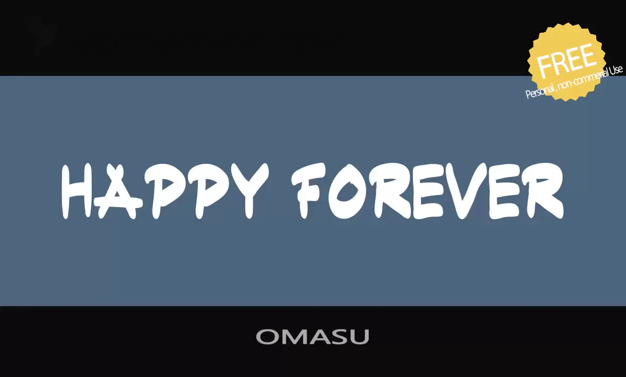 Font Sample of OMASU