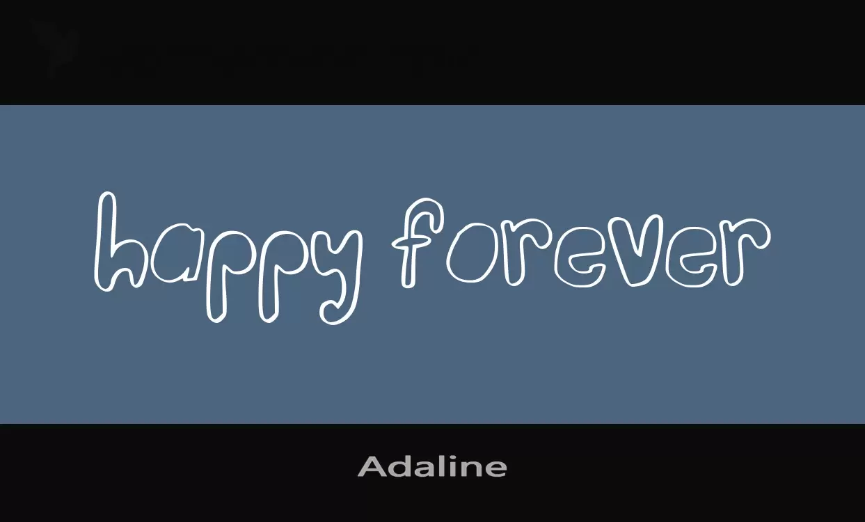 「Adaline」字体效果图