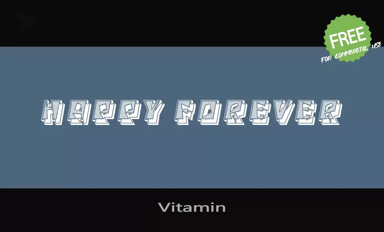 「Vitamin」字体效果图