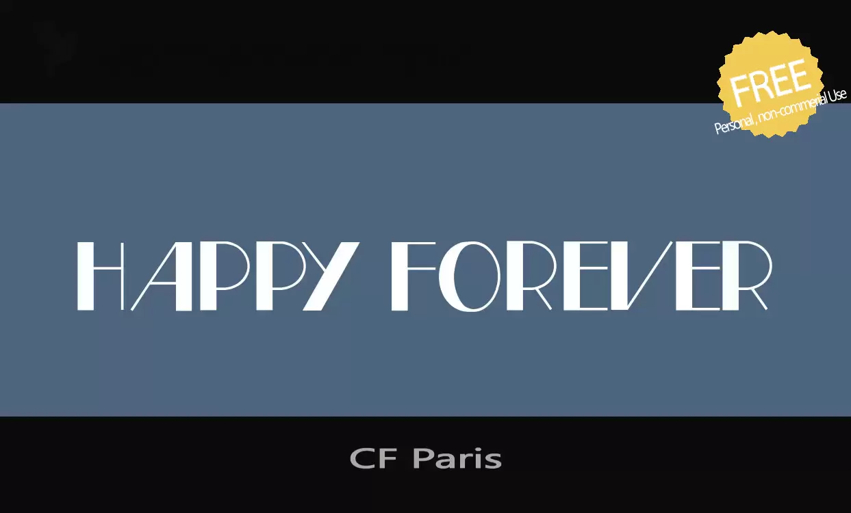 「CF-Paris」字体效果图