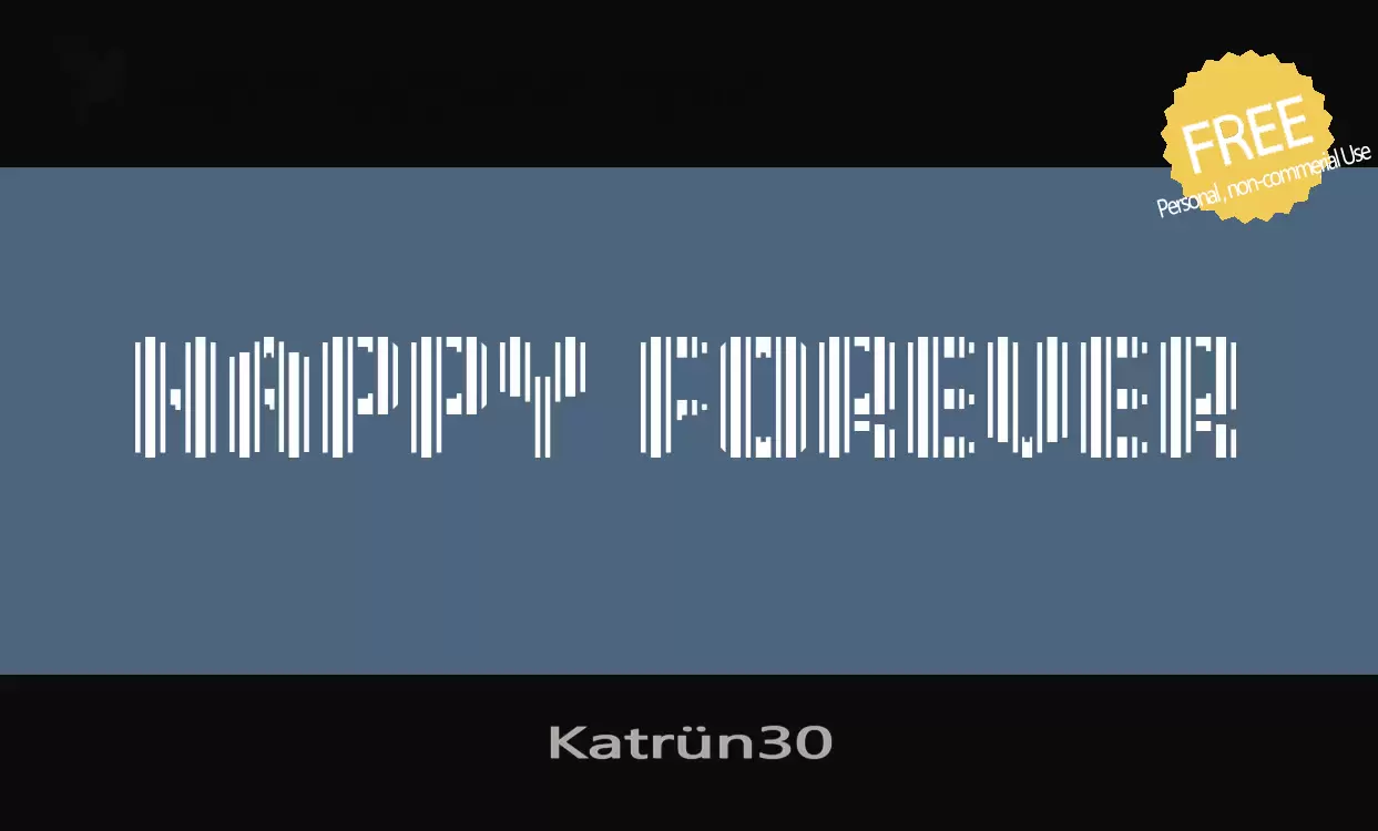 Font Sample of Katrün30