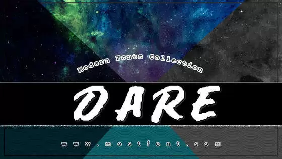 「DARE」字体排版图片