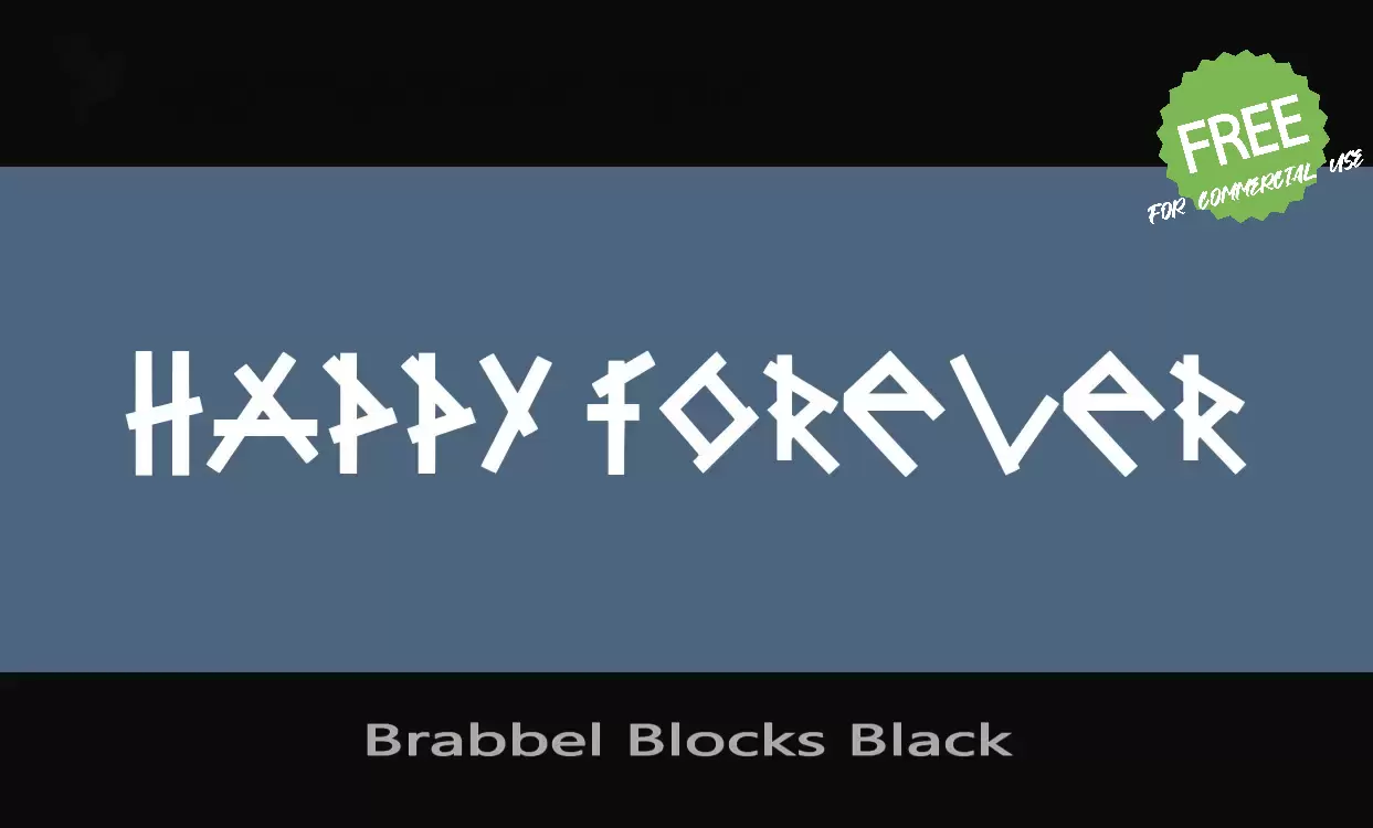 「Brabbel Blocks Black」字体效果图