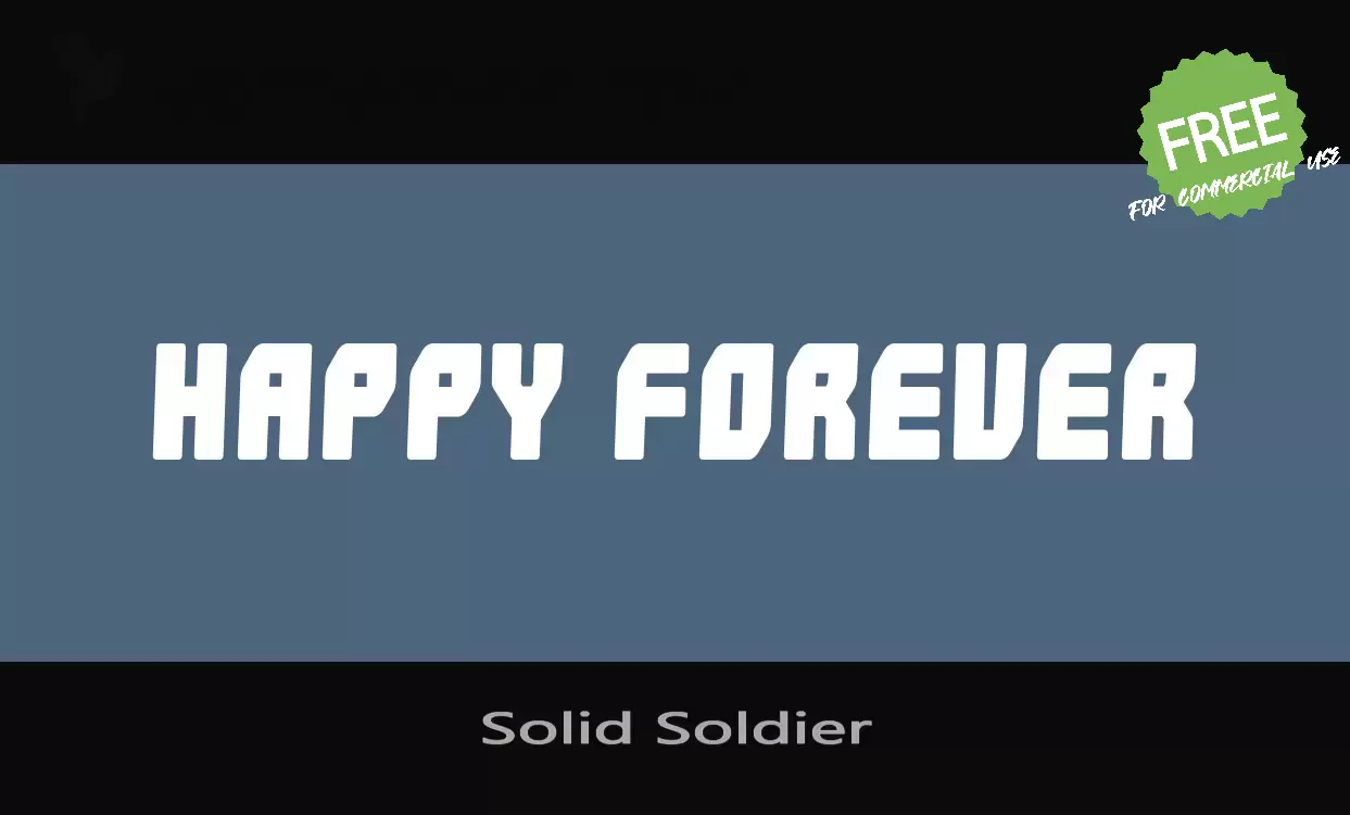 「Solid Soldier」字体效果图