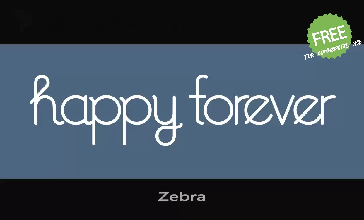 Font Sample of Zebra