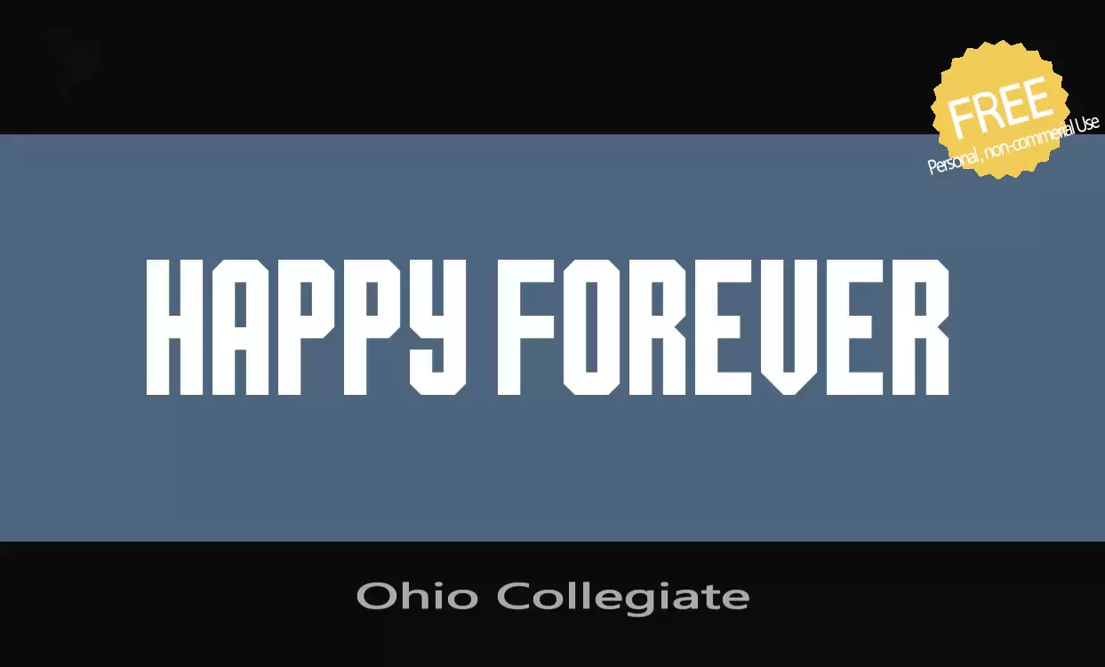 「Ohio-Collegiate」字体效果图