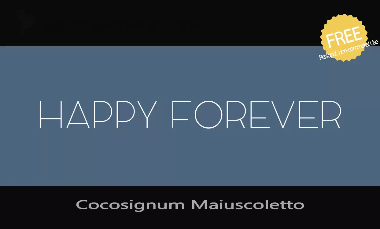 Font Sample of Cocosignum-Maiuscoletto