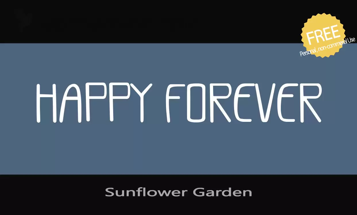 Font Sample of Sunflower-Garden