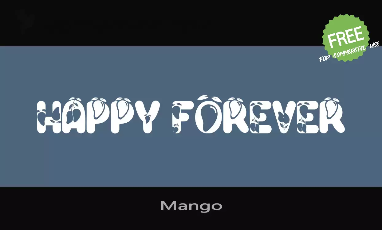 Font Sample of Mango