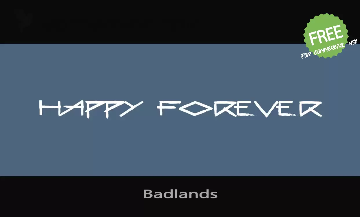 「Badlands」字体效果图