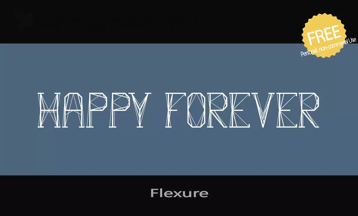 「Flexure」字体效果图