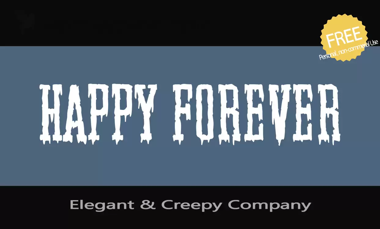 「Elegant-&-Creepy-Company」字体效果图