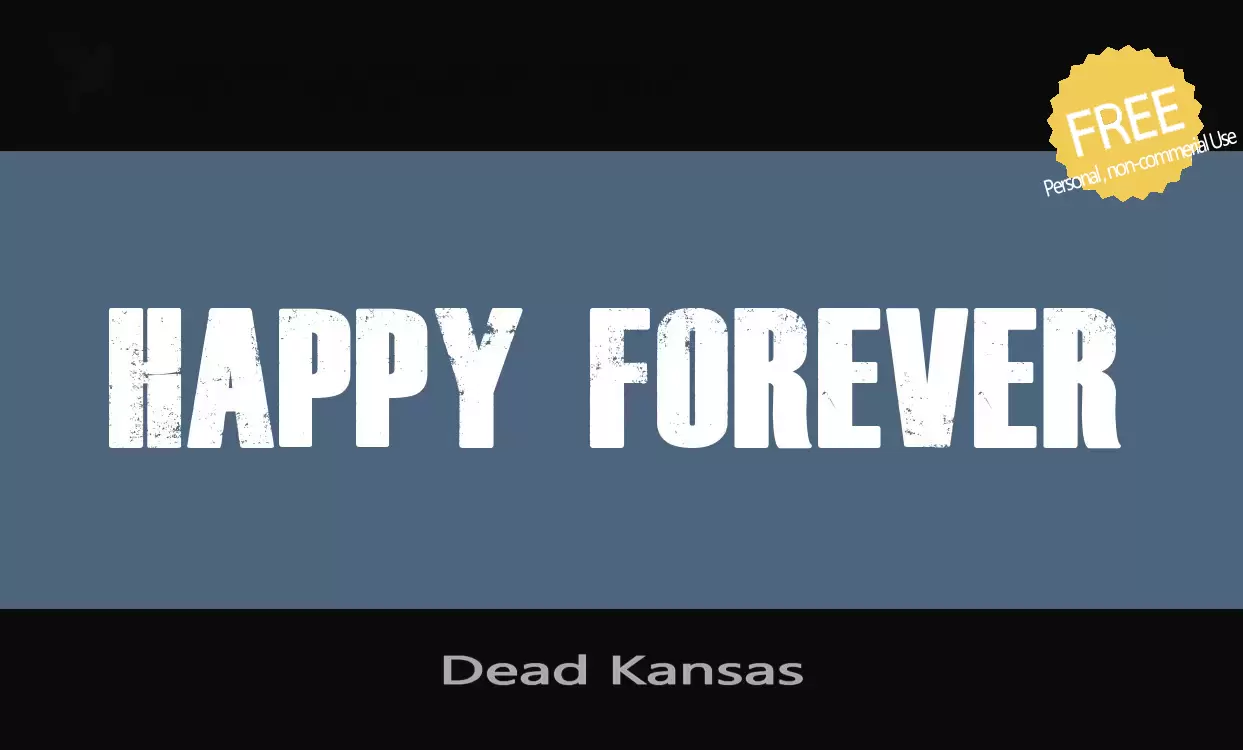 Font Sample of Dead-Kansas