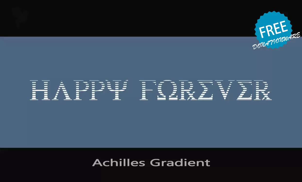 Font Sample of Achilles-Gradient