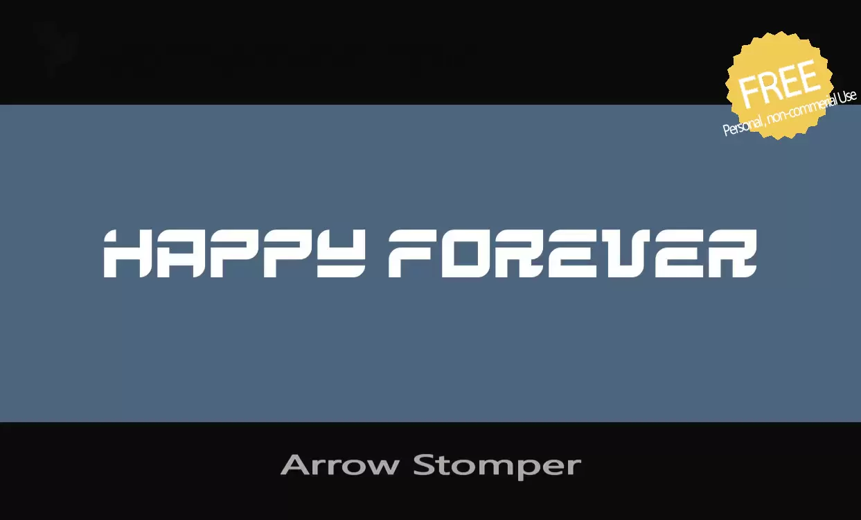 Font Sample of Arrow-Stomper