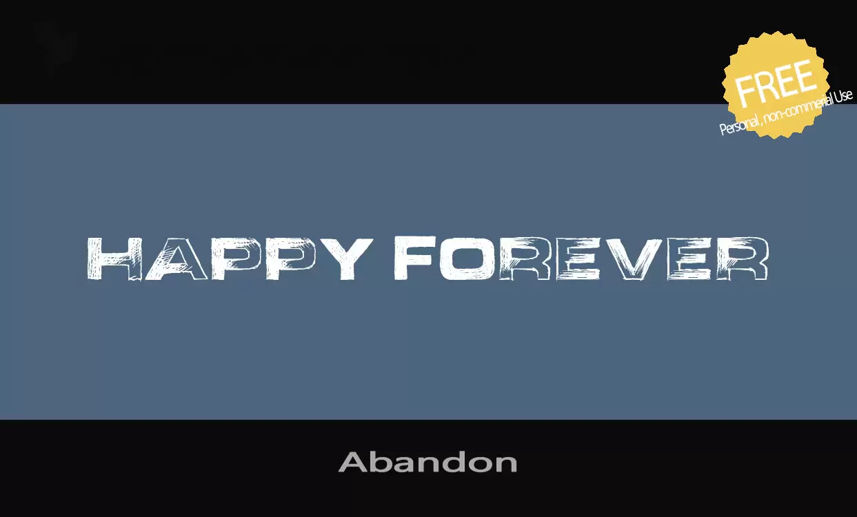 「Abandon」字体效果图