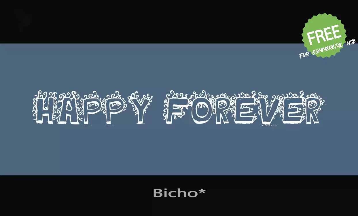 Font Sample of Bicho*