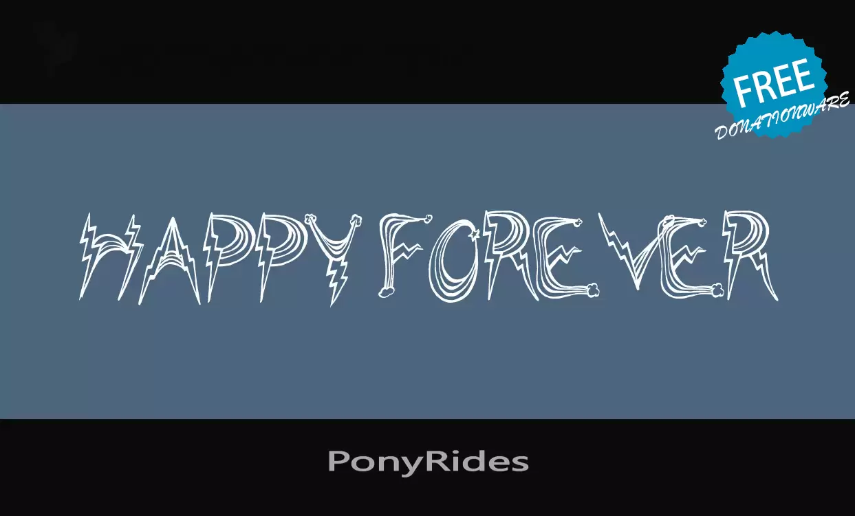 「PonyRides」字体效果图