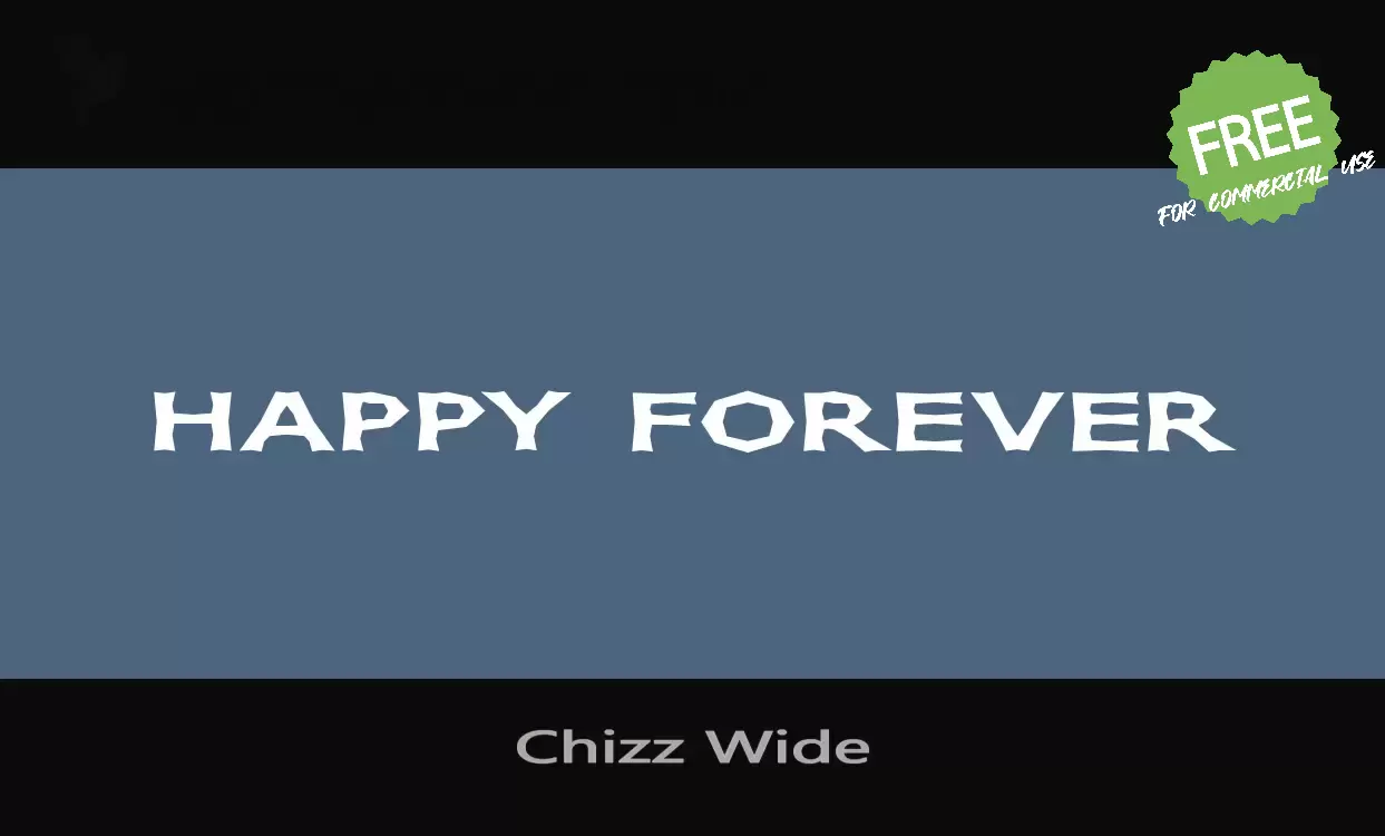 Font Sample of Chizz-Wide