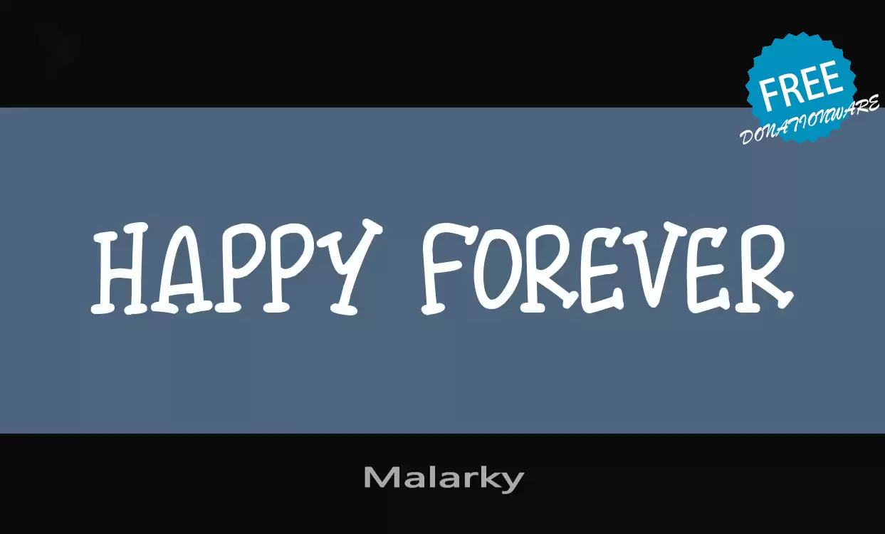 Font Sample of Malarky