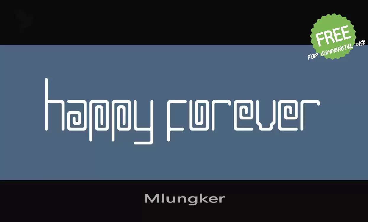 Font Sample of Mlungker