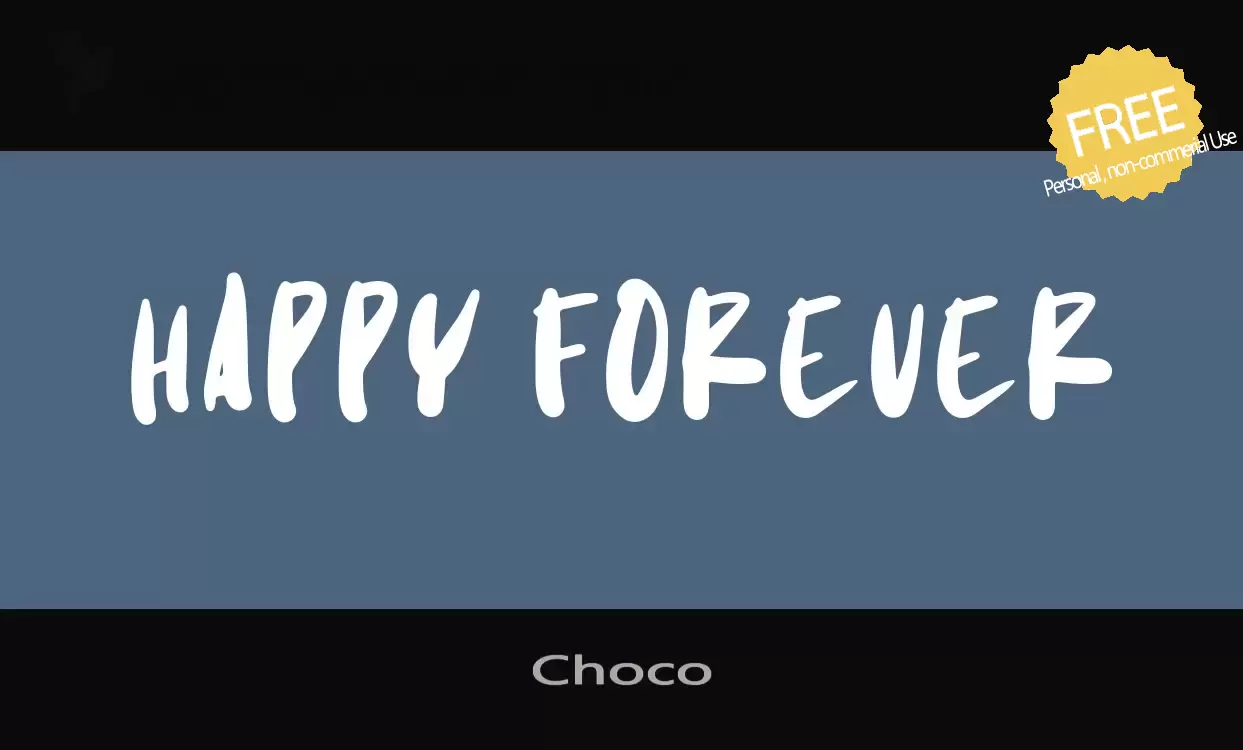 Font Sample of Choco