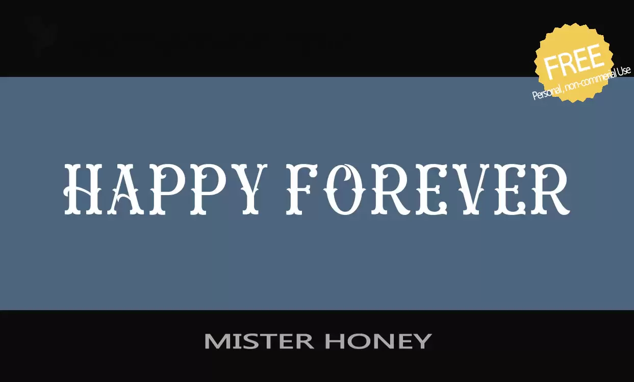 Font Sample of MISTER-HONEY