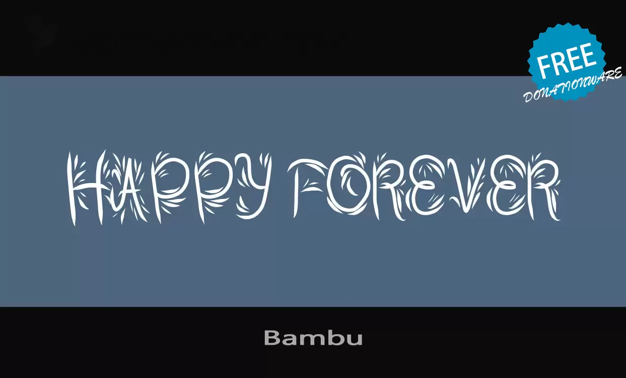 「Bambu」字体效果图