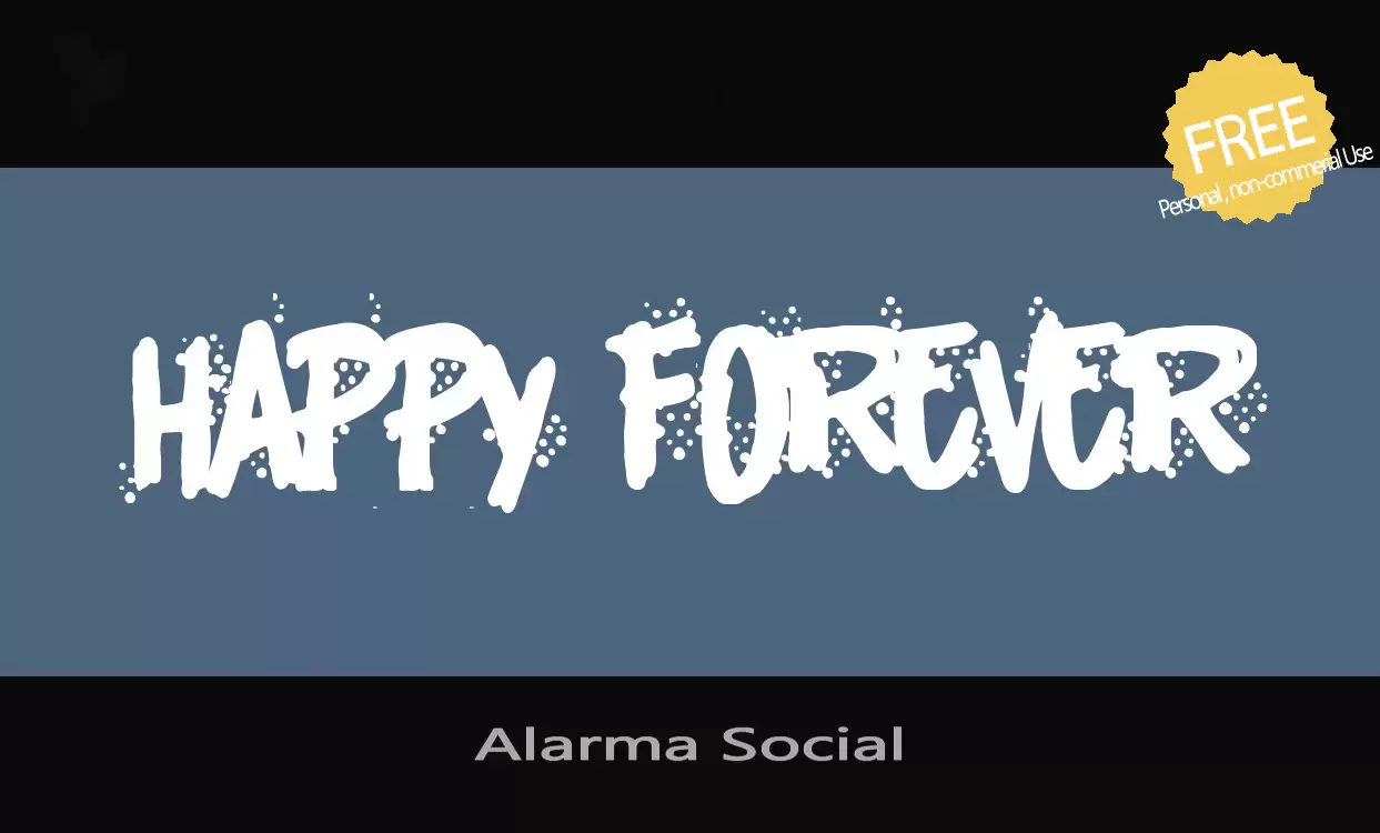 Font Sample of Alarma-Social