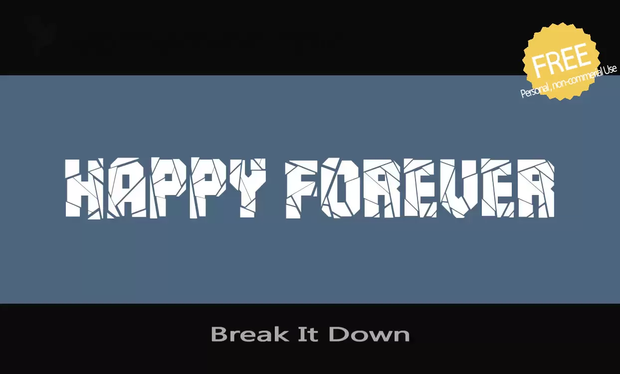 Font Sample of Break-It-Down