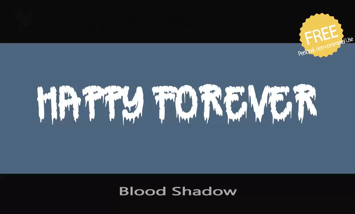 Font Sample of Blood-Shadow