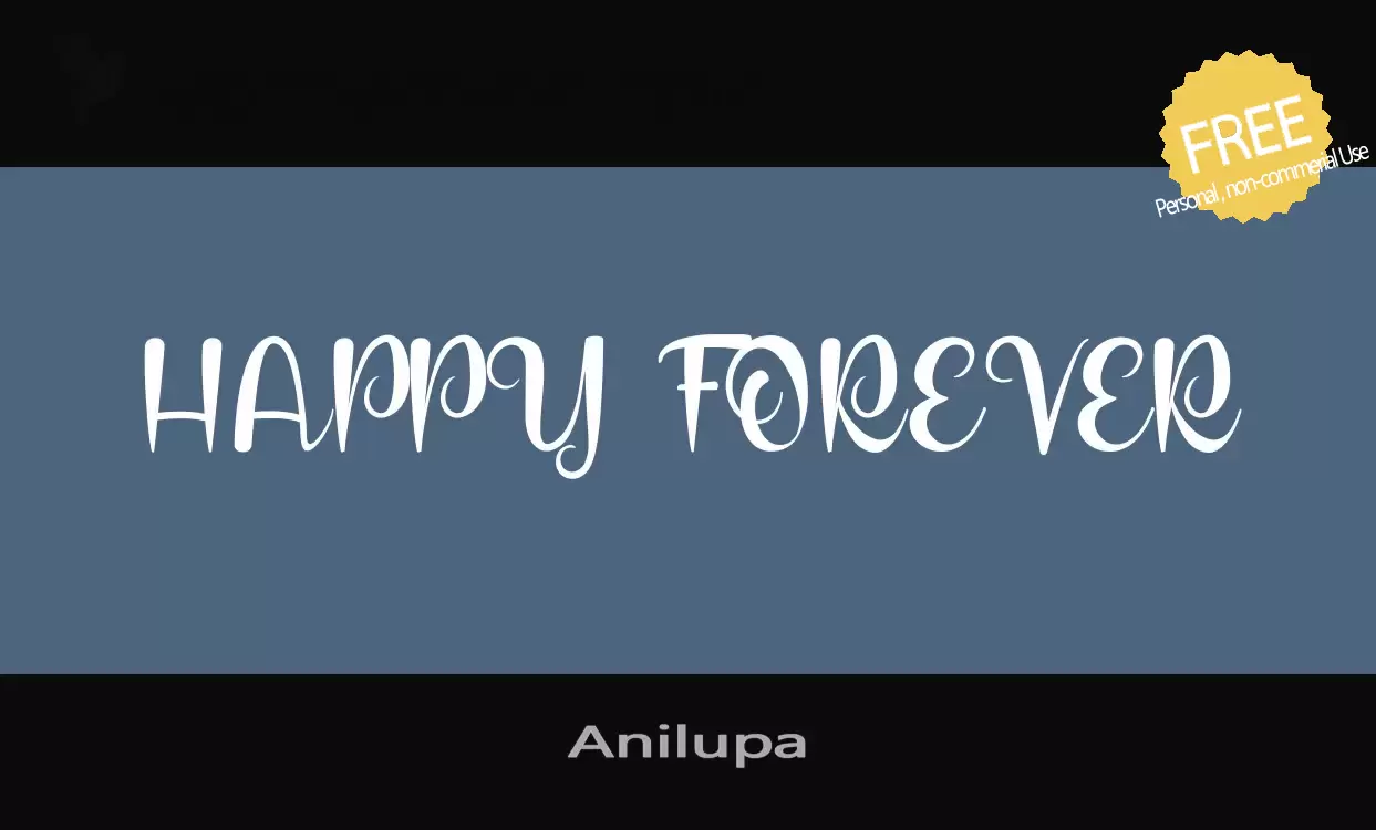 Font Sample of Anilupa