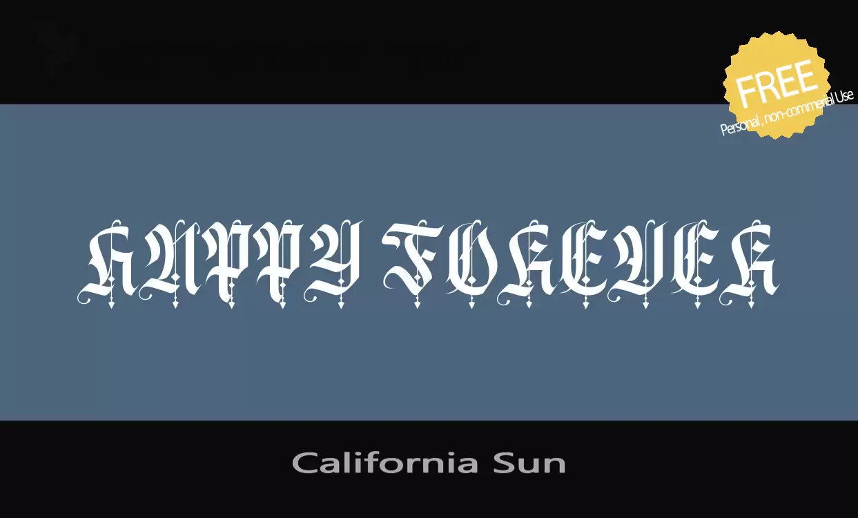 「California-Sun」字体效果图