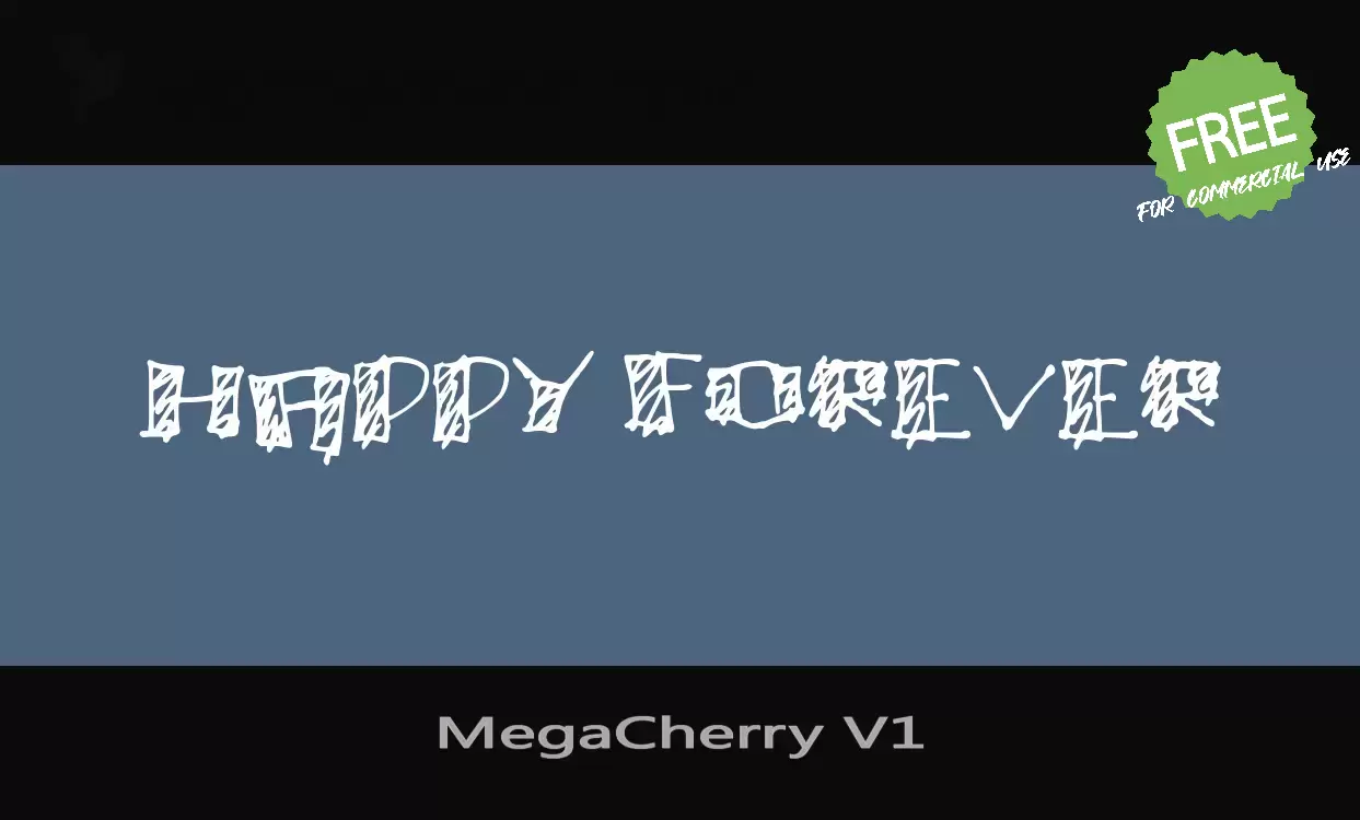 「MegaCherry V1」字体效果图