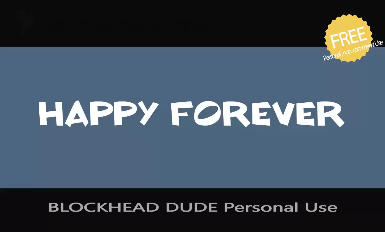 「BLOCKHEAD-DUDE-Personal-Use」字体效果图