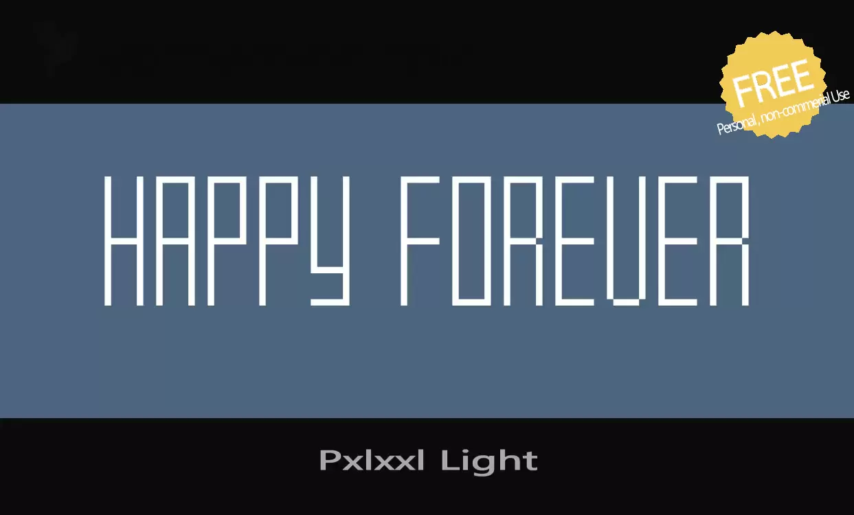 Font Sample of Pxlxxl-Light