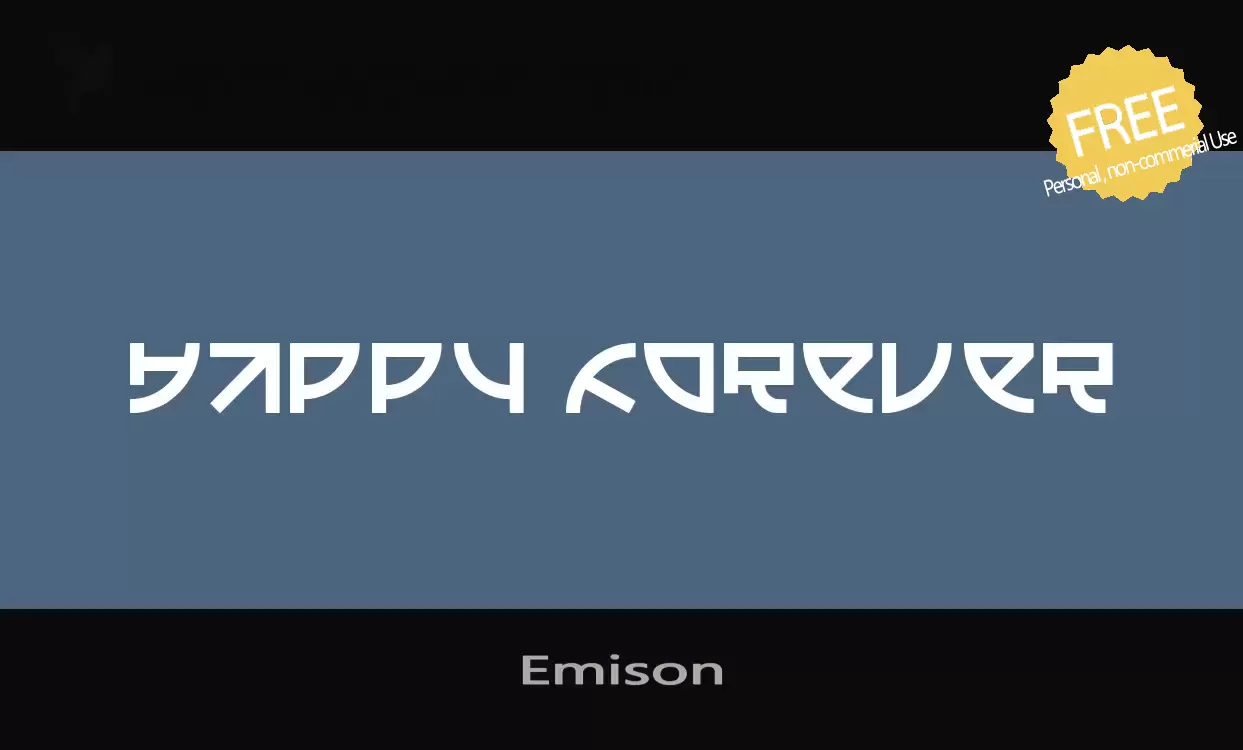 Font Sample of Emison