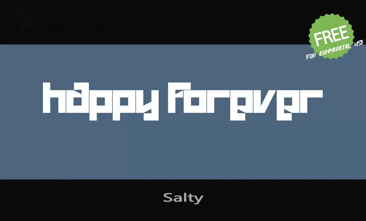 Font Sample of Salty