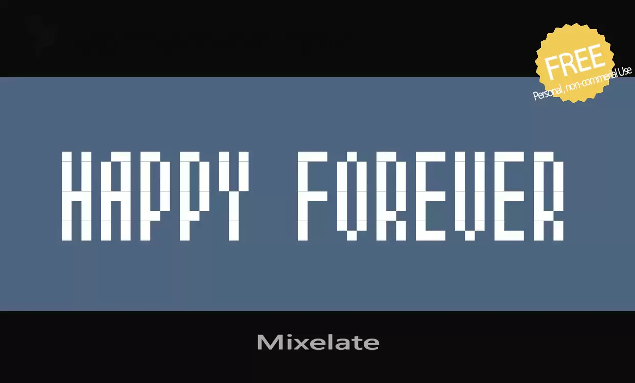 Font Sample of Mixelate