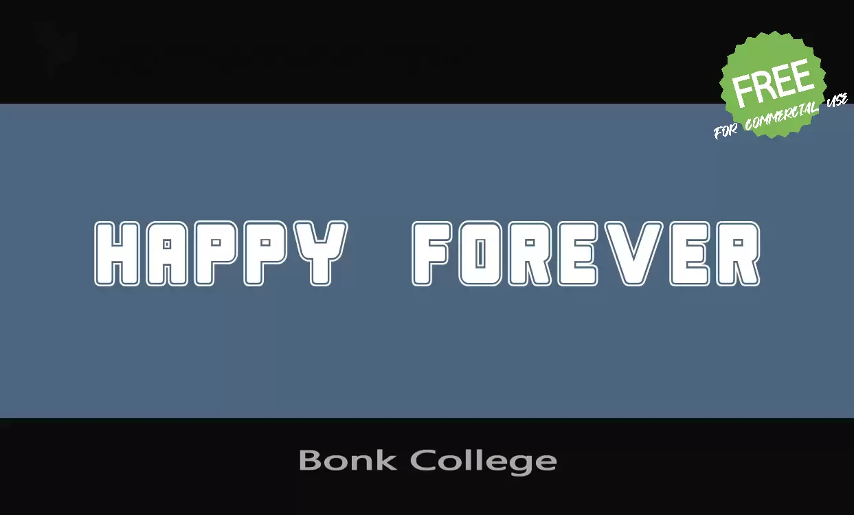 「Bonk College」字体效果图