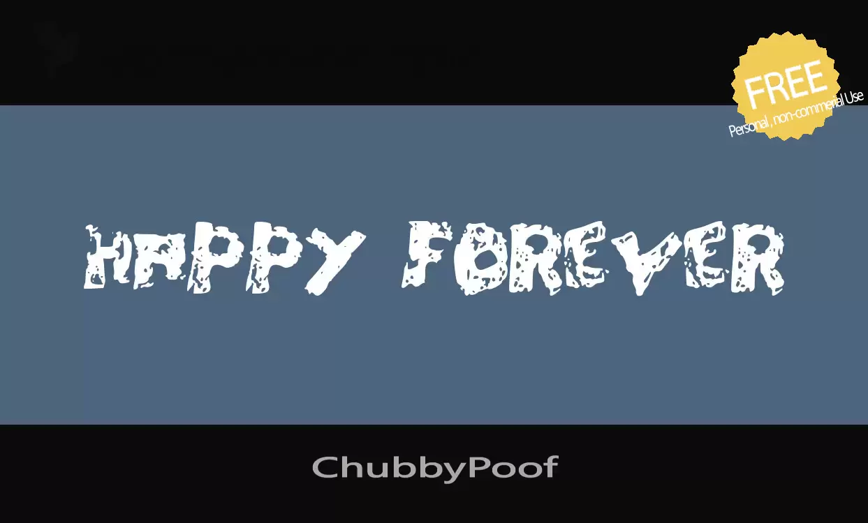 「ChubbyPoof」字体效果图